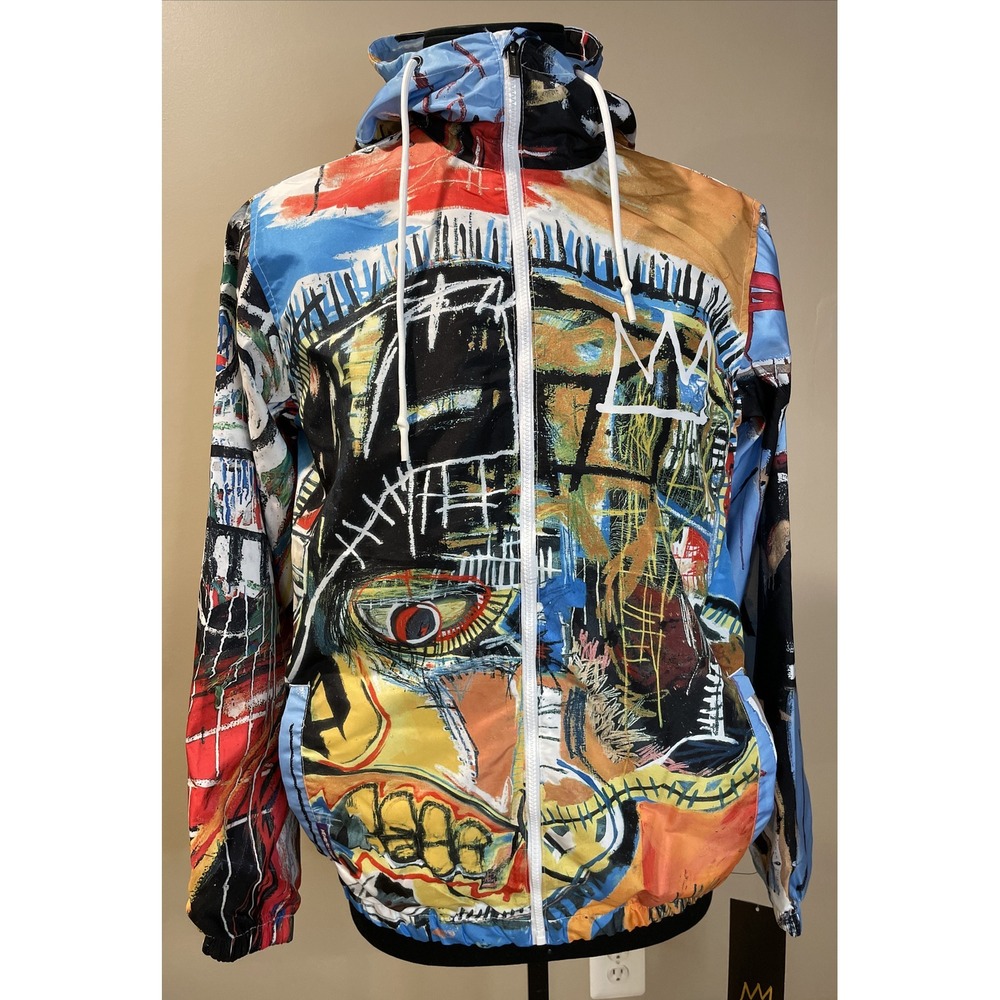 Jean Michel Basquiat x Members Only Windbreaker Jacket Multicolor Mens Small